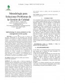 Metodología para Solucionar Problemas de la Gestión de Calidad