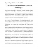 Comentario del avance del curso de radiología