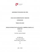 VENTAS DE PRODUCTOS PLASTICOS DE LA EMPRESA COASPA S.A.C. MARZO 2017