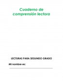 Cuaderno de comprensión lectora LECTURAS PARA SEGUNDO GRADO