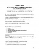 PLAN ESTRATÉGICO DE MARKETING PARA CREAR UNA START-UP