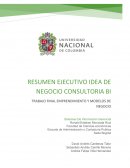 RESUMEN EJECUTIVO EMPRENDIMIENTO Y MODELOS DE NEGOCIO