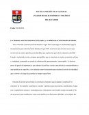 Ensayo Los distintos contextos históricos del Ecuador, y su influencia en la formación del mismo