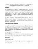 CRITERIOS DE NOTICIABILIDAD EN LA PRODUCCIÓN Y LA RECEPCIÓN DE LOS CONTENIDOS AUDIOVISUALES DE PLAYGROUND