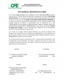 Acta entrega- recepcion de la obra