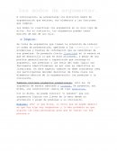 Los modos de argumentar y Los elementos de la argumentación