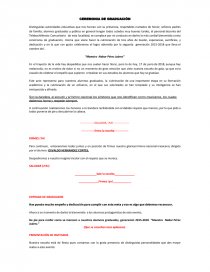 PROGRAMA CÍVICO DE GRADUACIÓN. Página 1