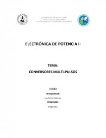 Electronica de potencia CONVERSORES MULTI-PULSOS. Página 1