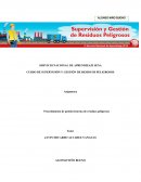 Procedimiento de gestión Interna de residuos peligrosos