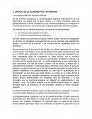 Criticas de la economía post keynesiana