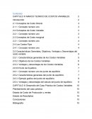 MARCO TEORICO DE COSTOS VARIABLES