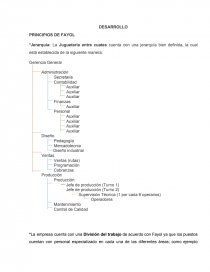 DESARROLLO PRINCIPIOS DE FAYOL. Página 1