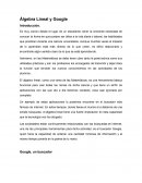 Relación del álgebra lineal y google