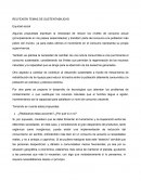 Reflexión temas de sustentabilidad