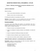 Resumen Marketing para Latinoamérica - Kotler (capítulos 1, 2, 3 y 17)