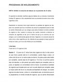 PROGRAMA DE MOLDEAMIENTO META: Inhibir el consumo de tabaco en el paciente de 21 años