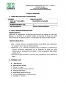 BASE DE DATOS. ESTRUCTURA DE DATOS