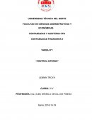 CONTABILIDAD FINANCIERA II TAREA N°1 “CONTROL INTERNO”