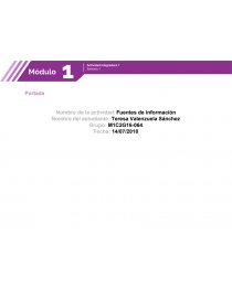 Modulo 1 semana 1 Fuentes de información. Página 1