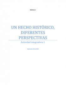 MODULO 3 UN HECHO HISTÓRICO, DIFERENTES PERSPECTIVAS. Página 1