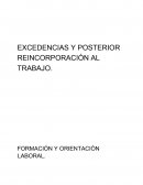 Excedencias y posterior reincorporación al trabajo