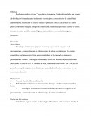Tecnologías alimentarias: Estados de resultados por canales de distribución