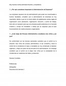Foro ¿Por qué consideras importante la Administración de Empresas?