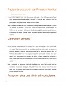 Pautas de actuación de Primeros Auxilios