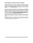 Cómo enseñar a los niños a hacer un resumen