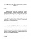 Acto 12 de octubre: Día la Diversidad Cultural Americana
