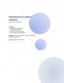 Arquitectura y espacios urbanos Artículo de investigación