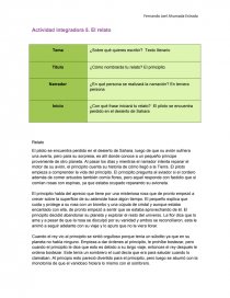 Actividad Integradora 5 El Relato PDF Descargar