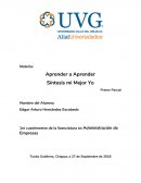 Aprender a Aprender Síntesis mi Mejor Yo