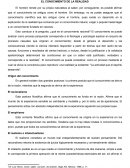 El conocimineto de la realidad, la creatividad y la ciencia