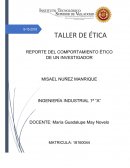 Compotamiento etico de un investigador