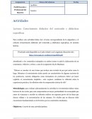 Lectura: Conocimiento didáctico del contenido y didácticas específicas