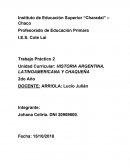 HISTORIA ARGENTINA, LATINOAMERICANA Y CHAQUEÑA