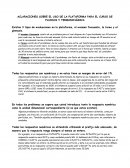 Aclaraciones sobre el uso de la plataforma para el curso de fluidos y termodinámica