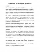 Elementos de la relación obligatoria