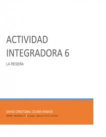 Actividad integradora 6 modulo 2 análisis textos. Página 1