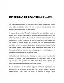 Hsitoria de una vida común. Página 1