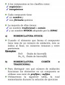NOMENCLATURA DE COMPUESTOS INORGÁNICOS