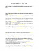 Notas de la primera clase de c++