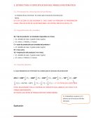 ESTRUCTURA Y ESPECIFICACION DEL MODELO MATEMATICO