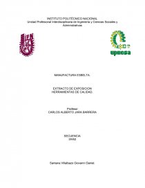 EXTRACTO DE EXPOSICION. HERRAMIENTAS DE CALIDAD. Página 1