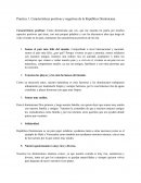 Características Positivas y Negativas de la República Dominicana