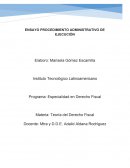 Procedimiento administrativo de ejecución . Teoría del Derecho Fiscal