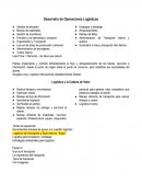 Desarrollo de operaciones logisticas