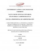 CARACTERIZACIÓN DE LA ATENCIÓN AL CLIENTE E IMAGEN CORPORATIVA EN MICRO Y PEQUEÑAS EMPRESAS