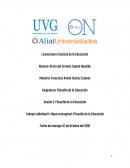 Trabajo individual 1: Mapa conceptual: Filosofía de la Educación